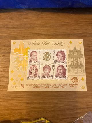 Hoja Sellos España 1984 Familia Real