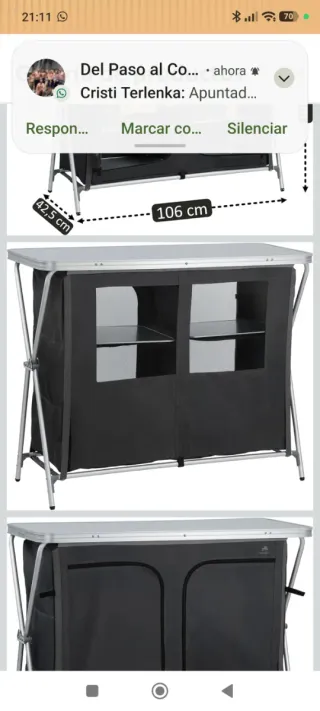Mueble de camping plegable