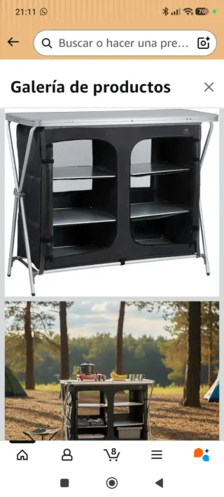 Mueble de camping plegable