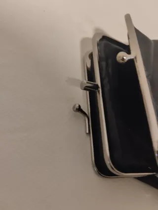 Monedero piel vintage negro de mujer