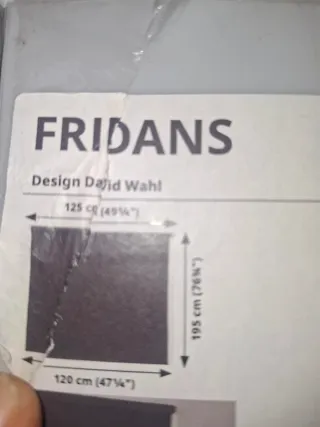 Estor FRIDANS negro 120x195 cm