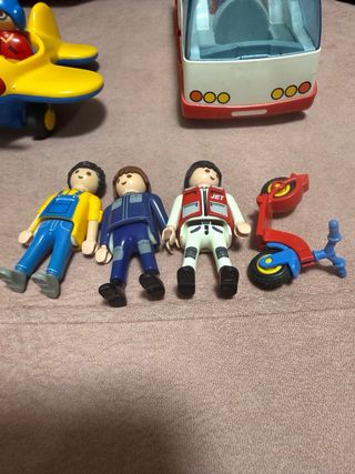 Playmobil: Cohete, Avión, Bus y Figuras lote