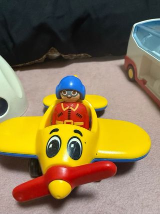 Playmobil: Cohete, Avión, Bus y Figuras lote