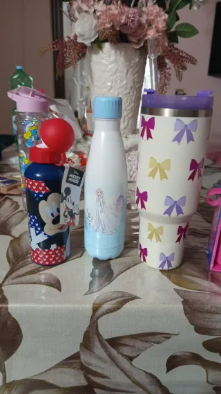Set 3 Borracce Bambini Topolino Elsa