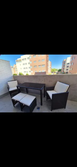 Juego Muebles Jardín Ratán 5 Piezas