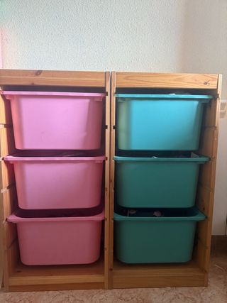 Organizadores de plástico con 3 cajones