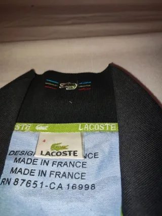 Polo Lacoste Talla 4 Negro