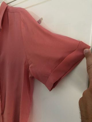 Camicia Seta Cherie Donna salmone/corallo Taglia M