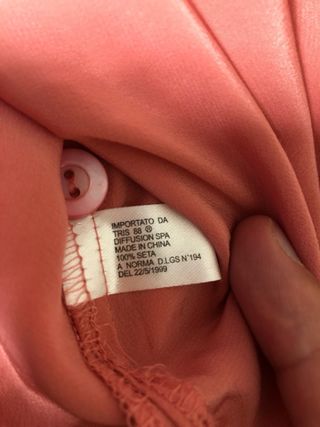 Camicia Seta Cherie Donna salmone/corallo Taglia M