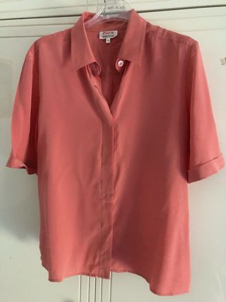 Camicia Seta Cherie Donna salmone/corallo Taglia M