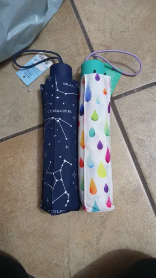 Set 2 Ombrelli Fantasia Pioggia e Stelle