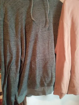 Lote 2 sudaderas gris y rosa