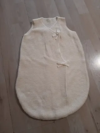 Saco dormir tejido blanco bebé