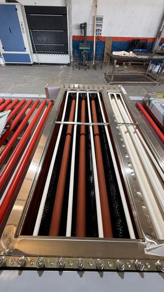 Lavadora de vidrio horizontal