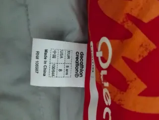 Mono de esquí infantil rojo y gris 8 años