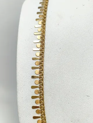 Gargantilla Oro 18k chapitas redondas y en lagrima