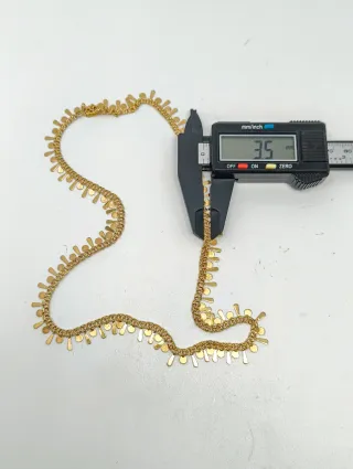 Gargantilla Oro 18k chapitas redondas y en lagrima