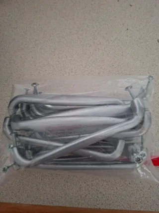 12 tiradores cocina aluminio,160 mm, gris satinado