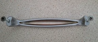 12 tiradores cocina aluminio,160 mm, gris satinado