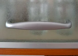 12 tiradores cocina aluminio,160 mm, gris satinado