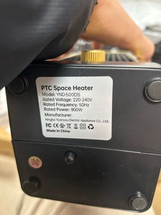 Calefactor PTC Bajo Consumo 900W