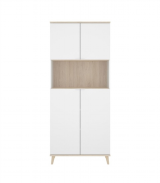 Mueble Alto Auxiliar Wok. Blanco/Natural