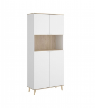 Mueble Alto Auxiliar Wok. Blanco/Natural