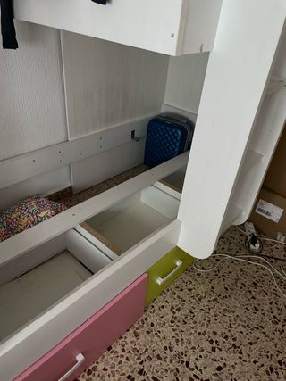 Cama tren juvenil sin colchones