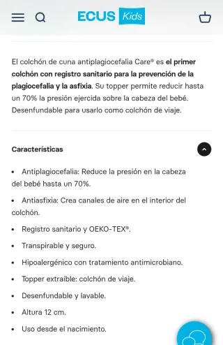 Cuna colecho de bebé blanca y madera con colchón