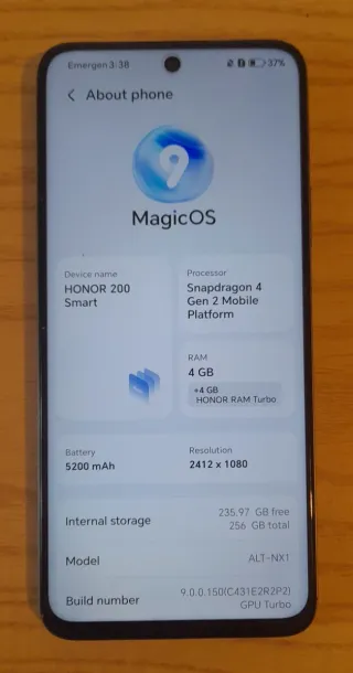 Honor 200 Smart 256 GB GB sin cargador