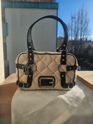 Borsetta Guess Beige e Nera Vintage