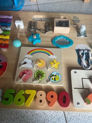 Lote 5 juegos madera educativos niños