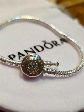 Pulsera Pandora 18cm Plata y Oro