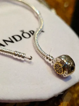 Pulsera Pandora 18cm Plata y Oro