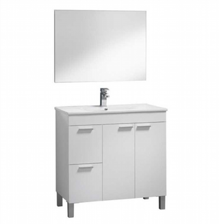 Mueble de Baño, Lavabo y Espejo 2 Puertas y 2 Caj