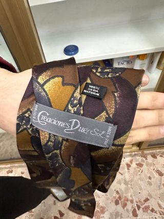 Corbata 100% seda natural piel Romero Ubrique