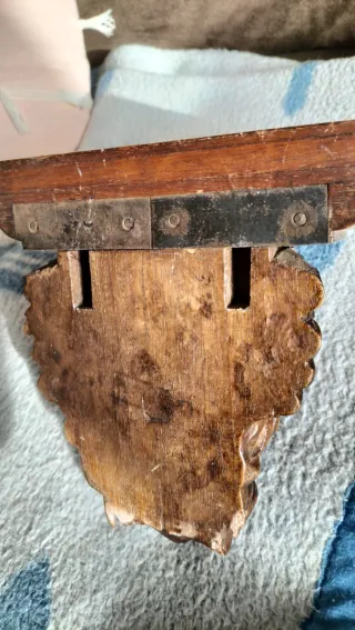 Antigua ménsula roble tallada mascarón s.XIX