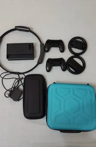 Nintendo Switch con 6 juegos y accesorios