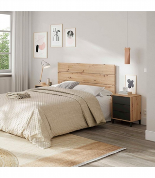 Cabecero y 2 Mesitas de Noche. Nodi/Gris Antracit