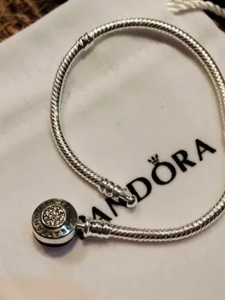 Pulsera Pandora 18cm Plata
