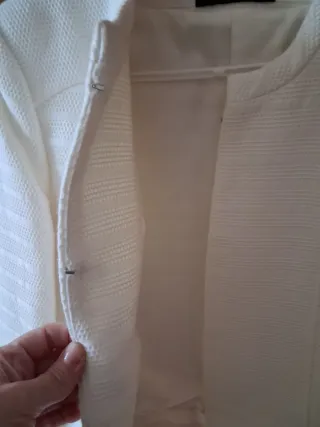 Chaqueta Mango Beige Texturizada