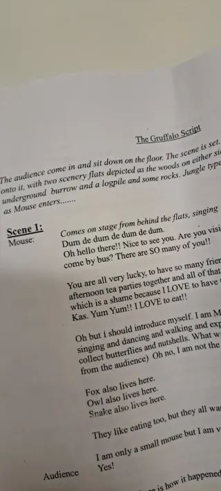 Lote completo para obra The Gruffalo