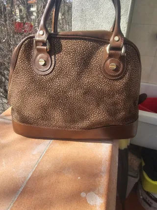 Borbonese Borsa Vintage Pelle Marrone L35xA25