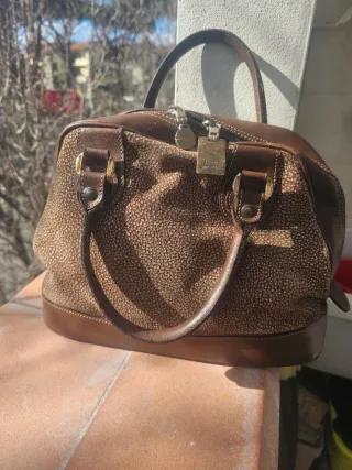 Borbonese Borsa Vintage Pelle Marrone L35xA25