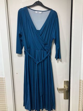 Vestido premamá Happy Mama rayas azul talla XXXL