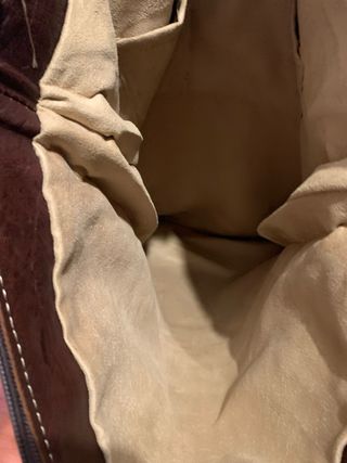 Bolso de piel marrón, hombro o bandolera