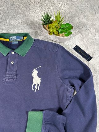 Polo Ralph Lauren Uomo Blu Maniche Lunghe