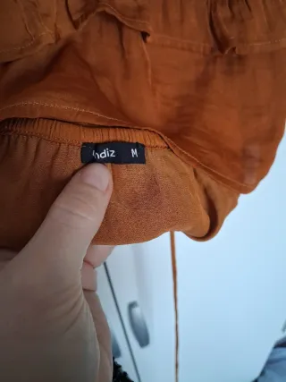 Top Corto Encaje Naranja Topshop Talla M