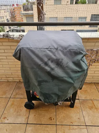 Barbacoa de carbón negra