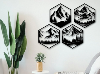 Decoración de pared hexágonos